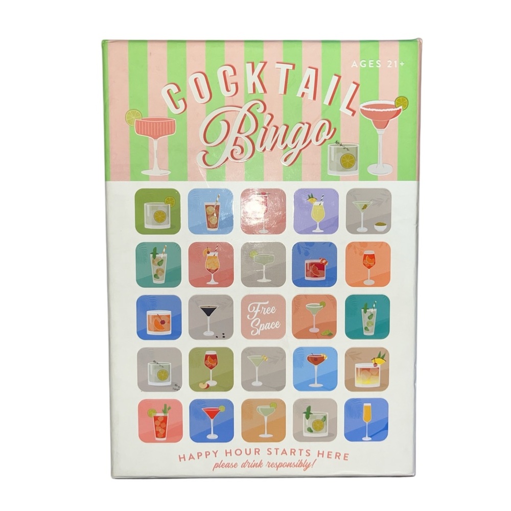 Eccolo Cocktail Bingo Game with Colorful Illustrations